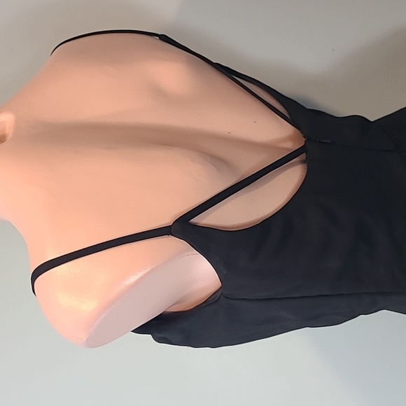 Hayley Paige black evening gown Size 2 Prom Wedding Elegant Maxi Goth Holiday - Picture 7 of 10